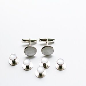 5  Mother of Pearl Tuxedo Shirt Studs and Cufflinks